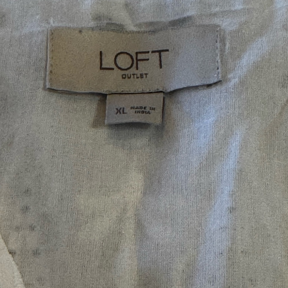 LOFT White Eyelet Sleeveless V-Notch Top - Picture 6 of 6